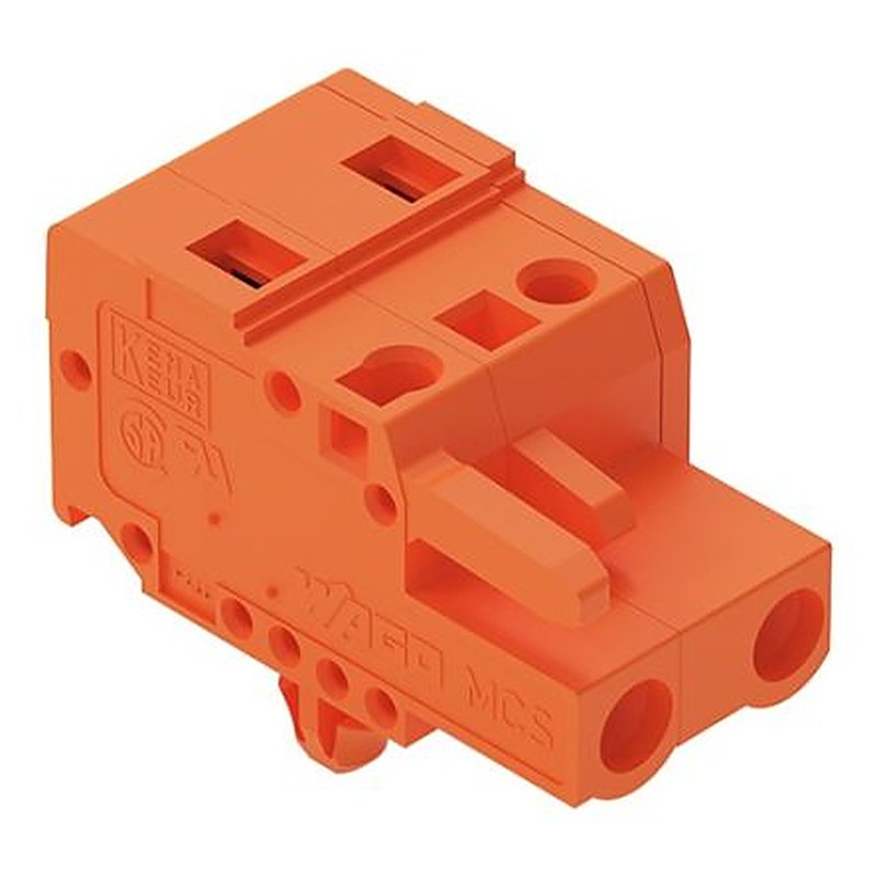 WAGO 231 Series Snap-in Pluggable Connector Female Cage Clamp, 2-Pole, 16A, 2-Way