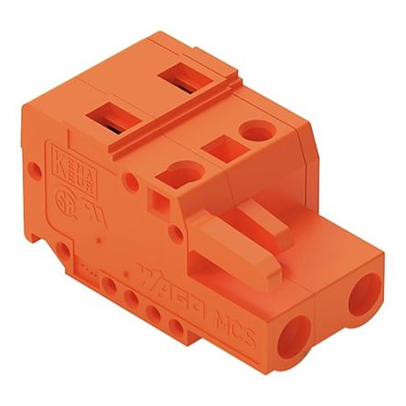 WAGO 231 Series Free Hanging Pluggable Connector Female Cage Clamp, 2-Pole, 16A, 2-Way
