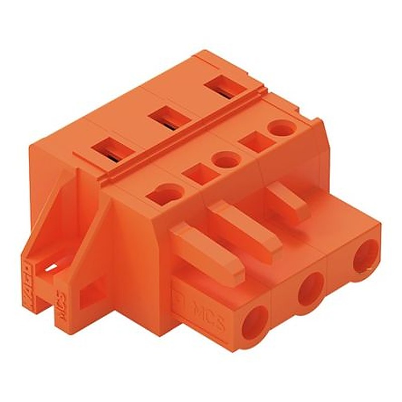 WAGO 231 Series Free Hanging Pluggable Connector Female Cage Clamp, 3-Pole, 16A, 3-Way