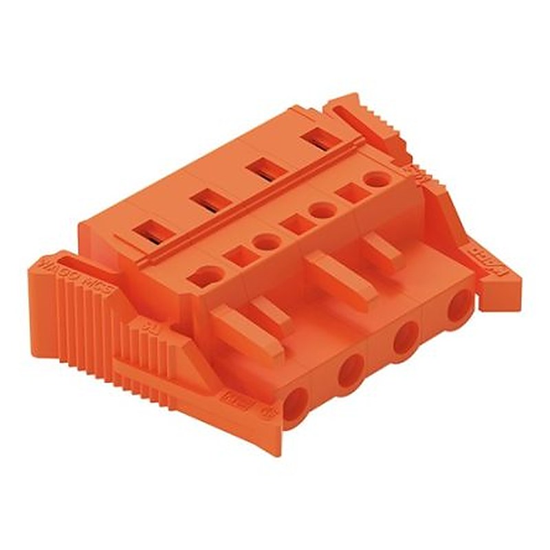 WAGO 231 Series Free Hanging Pluggable Connector Female Cage Clamp, 4-Pole, 16A, 4-Way