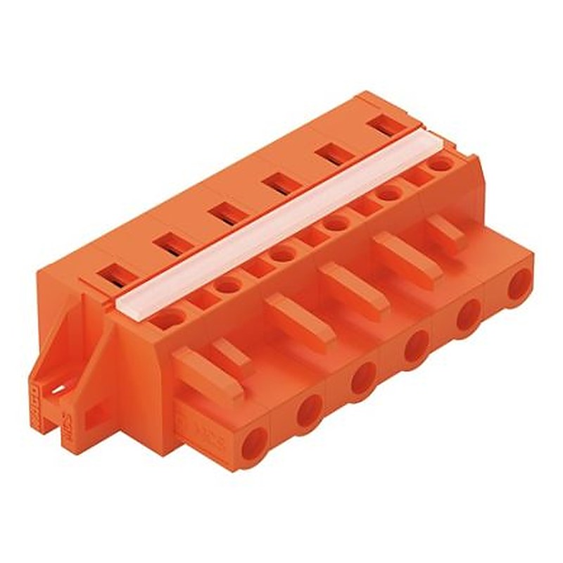 WAGO 231 Series Snap-in Connector Female Cage Clamp, 6-Pole, 16A, 6-Way