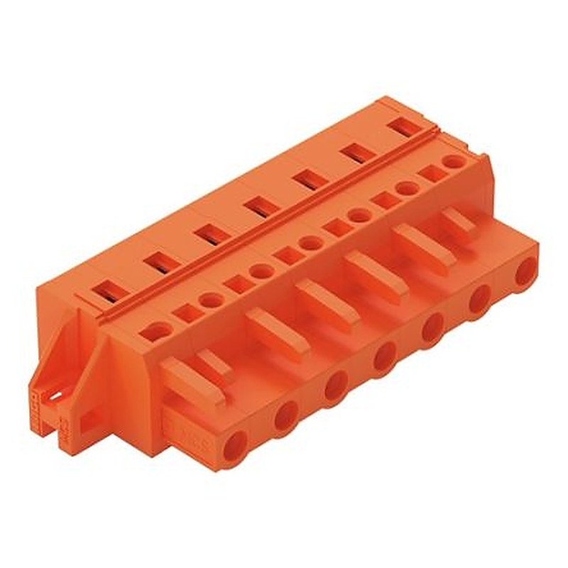 WAGO 231 Series Snap-in Pluggable Connector Female Cage Clamp, 7-Pole, 16A, 7-Way