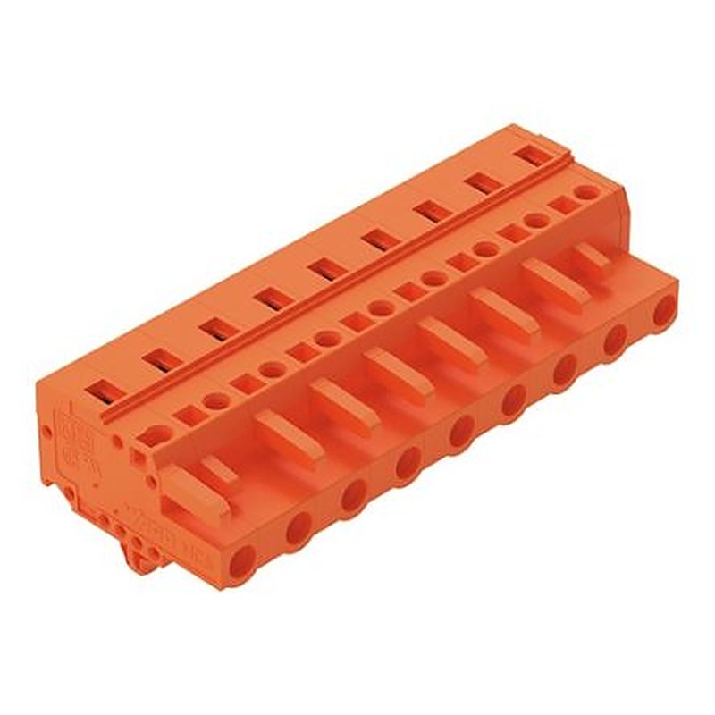 WAGO 231 Series Snap-in Pluggable Connector Female Cage Clamp, 9-Pole, 16A, 9-Way