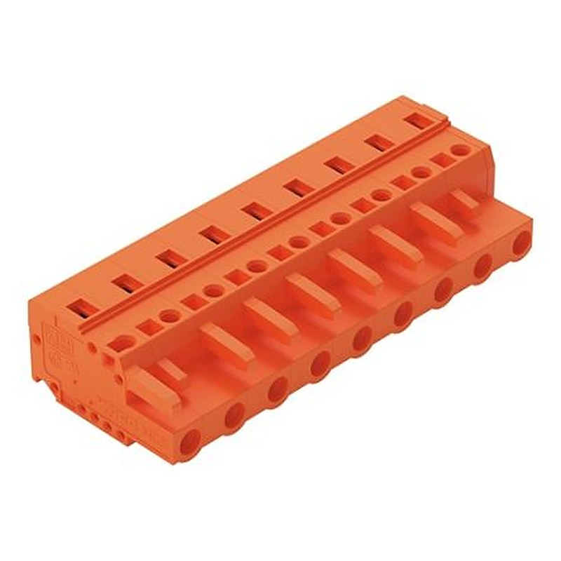 WAGO 231 Series Snap-in Connector Female Cage Clamp, 9-Pole, 16A, 9-Way