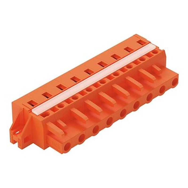 WAGO 231 Series Panel Mount Pluggable Connector Female Cage Clamp, 9-Pole, 16A, 9-Way
