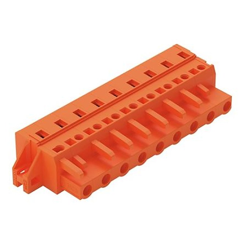 WAGO 231 Series Free Hanging Pluggable Connector Female Cage Clamp, 9-Pole, 16A, 9-Way