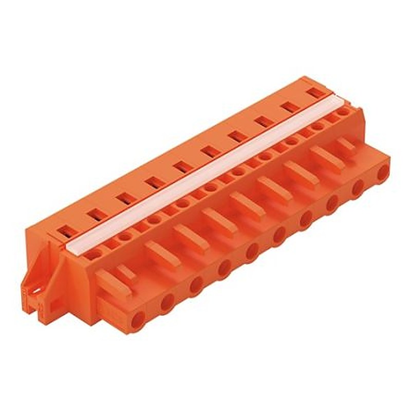 WAGO 231 Series Snap-in Pluggable Connector Female Cage Clamp, 10-Pole, 16A, 10-Way