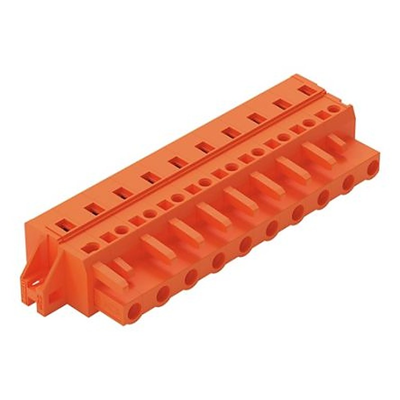 WAGO 231 Series Free Hanging Pluggable Connector Female Cage Clamp, 10-Pole, 16A, 10-Way