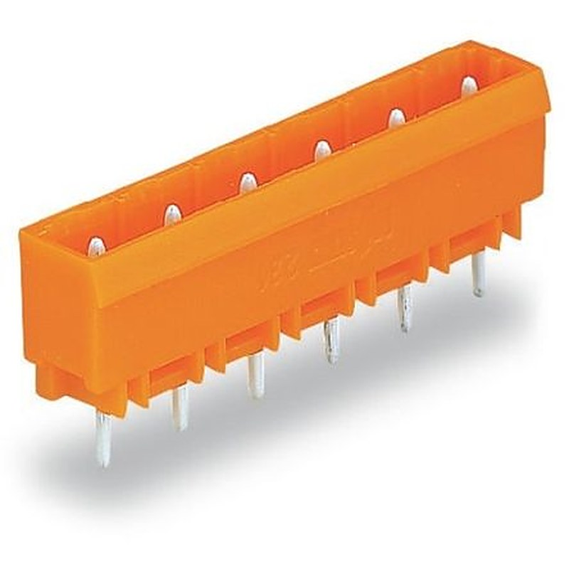 WAGO 231 Series Straight PCB PCB Header, 6 Contact(s), 7.62 mm Pitch, 1 Row, Shrouded
