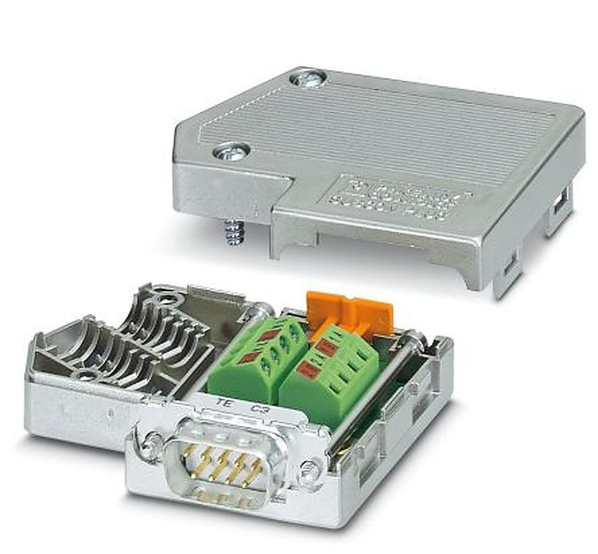 Phoenix Contact SUBCON-PLUS-MODBUS/IL/BK Straight Cable D-Sub Connector, with 4 to 40 Screw Lock Male