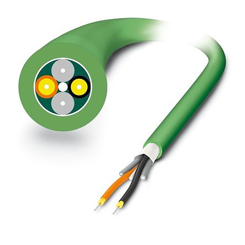 Phoenix Contact PCF Fibre Optic Cable Fibre Optic Cable, 2.2 mm Polyvinyl Chloride, Green, 1 m