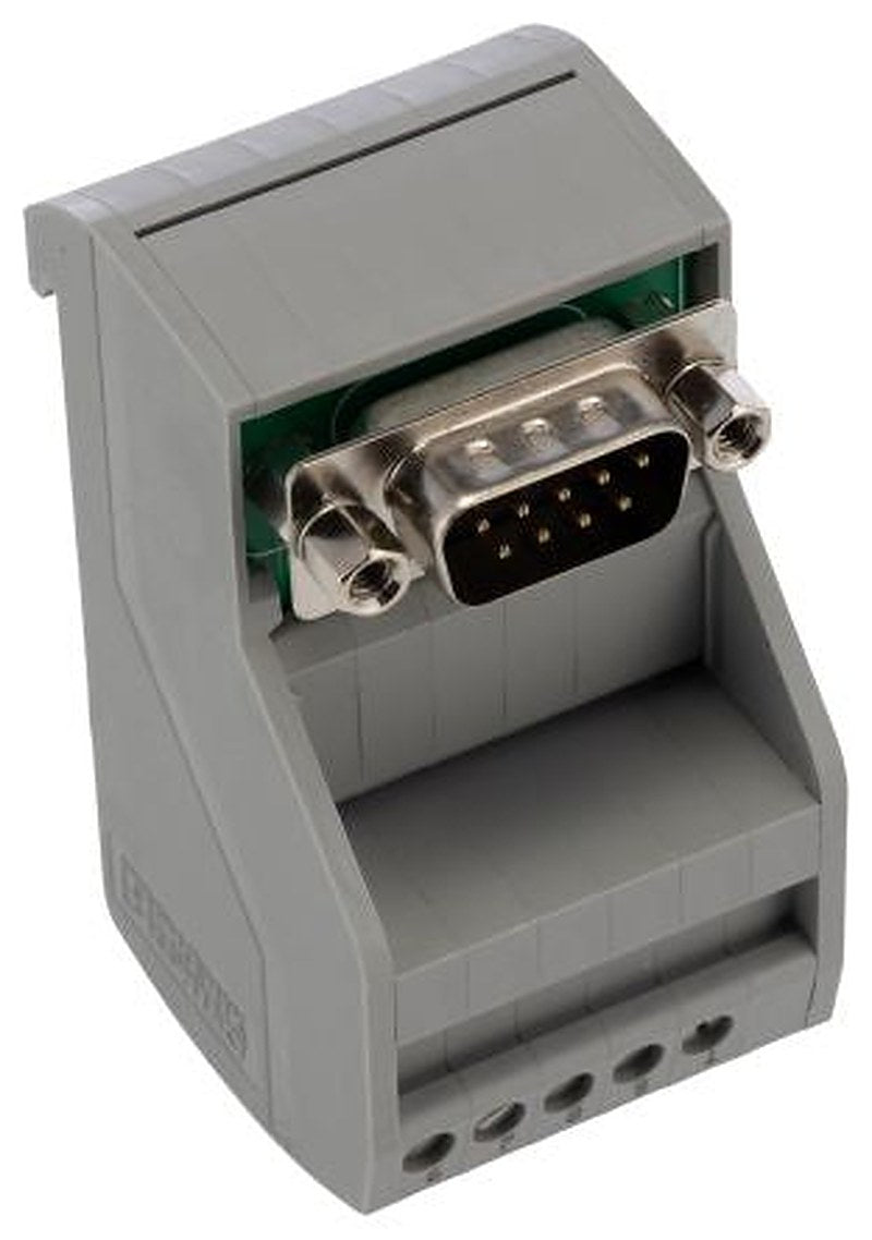Phoenix Contact VIP-2/SC/D 9SUB/M Series 9-Contact Male Interface Module, D-Sub Connector, DIN Rail, 2A