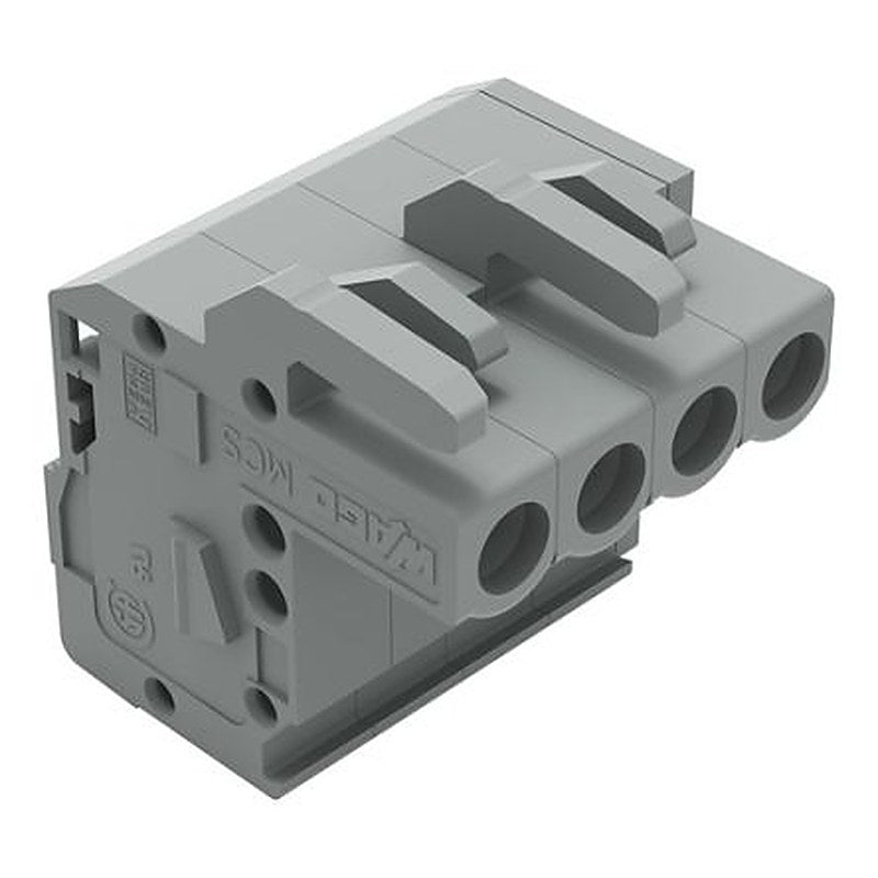 WAGO 232 Series Free Hanging Pluggable Connector Female Cage Clamp, 4-Pole, 14A, 4-Way