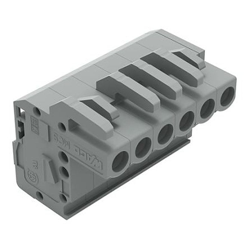 WAGO 232 Series Snap-in Pluggable Connector Female Cage Clamp, 6-Pole, 14A, 6-Way