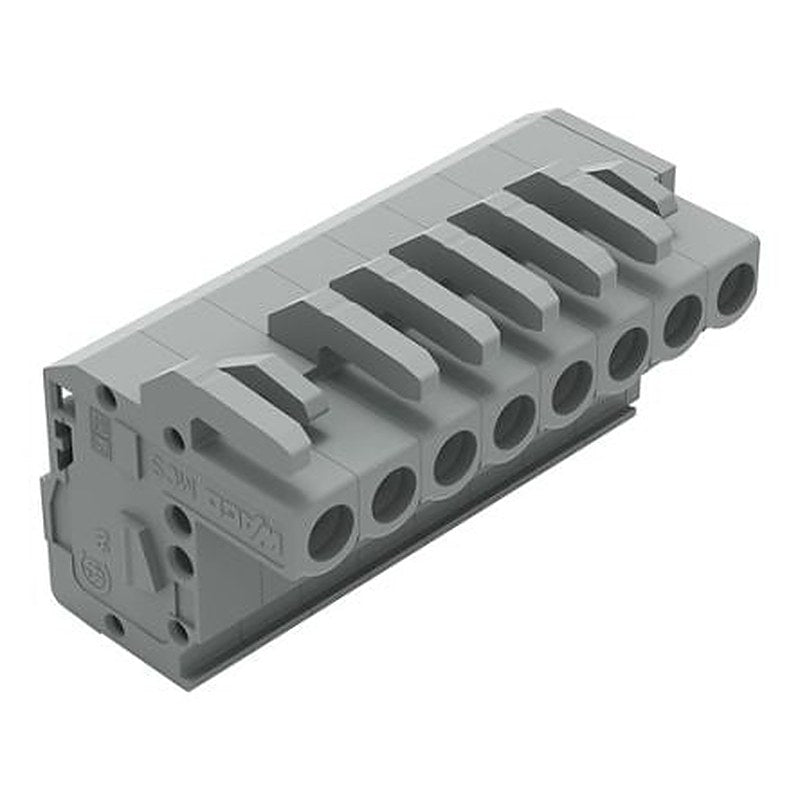 WAGO 231 Series Horizontal and Vertical Mount Pluggable Connector Female Cage Clamp, 8-Pole, 14A, 8-Way