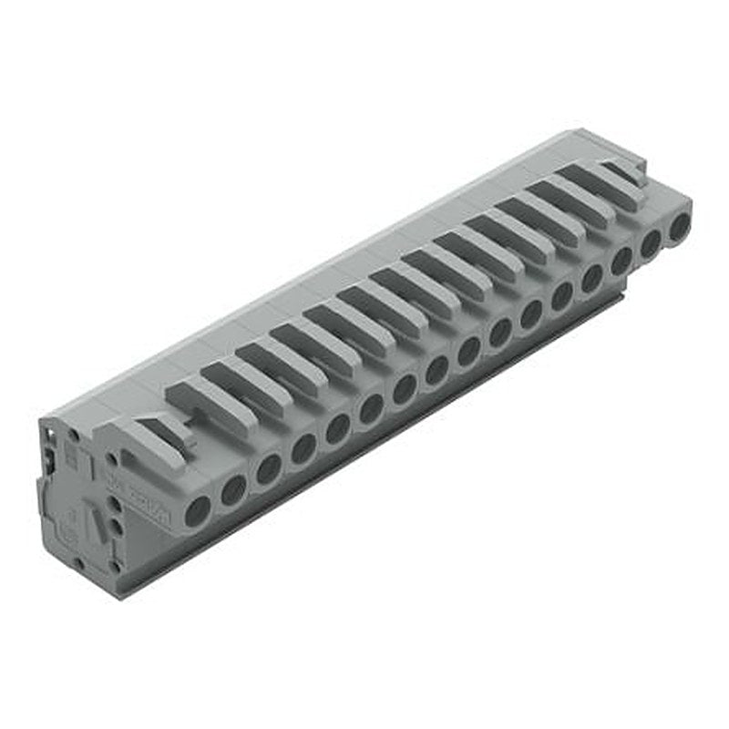WAGO 232 Series Snap-in Connector Female Cage Clamp, 16-Pole, 14A, 16-Way