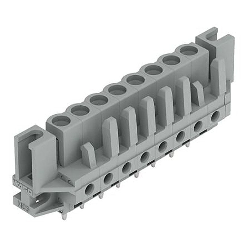 WAGO 232 Series Straight PCB PCB Header, 8-Contact, 1 Row, 5 mm Pitch Solder