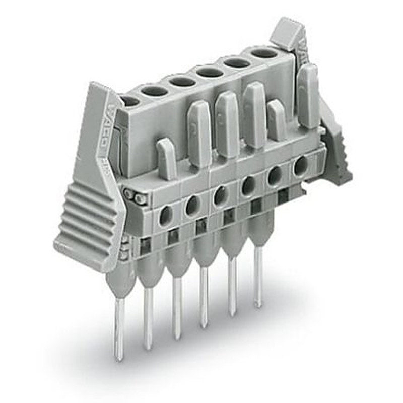 WAGO 232 Series Straight Rail PCB Connector, 9-Contact, 1 Row, 5 mm Pitch Solder