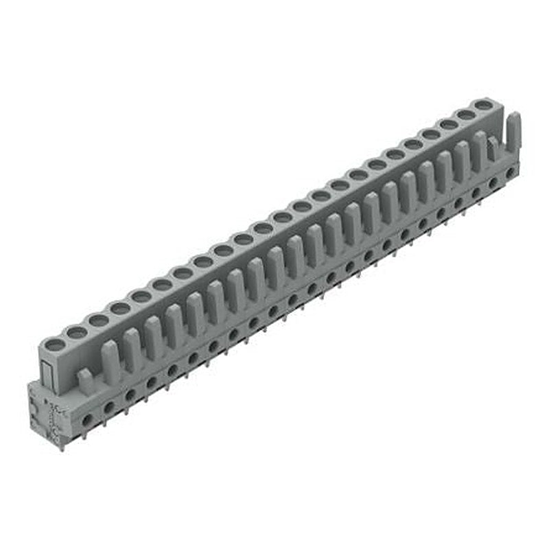 WAGO 232 Series Straight PCB PCB Header, 23-Contact, 1 Row, 5 mm Pitch Solder