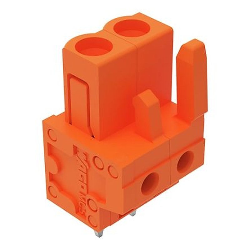 WAGO 232 Series Straight PCB PCB Header, 2-Contact, 1 Row, 5.08 mm Pitch Solder Pin