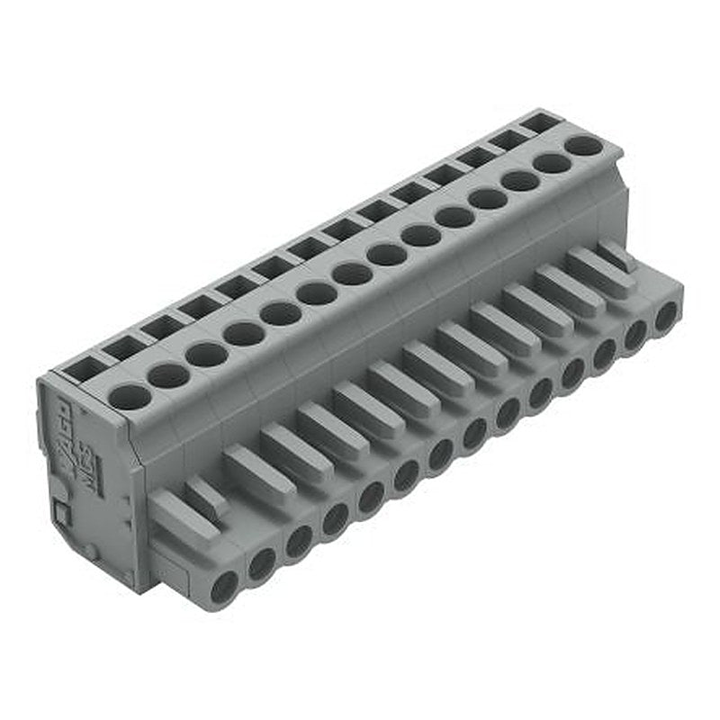 WAGO 232 Series Snap-in Pluggable Connector Female Cage Clamp, 14-Pole, 14A, 14-Way