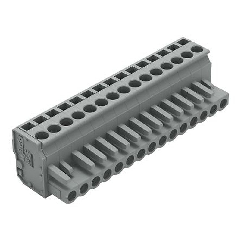 WAGO 232 Series Snap-in Connector Female Cage Clamp, 15-Pole, 14A, 15-Way