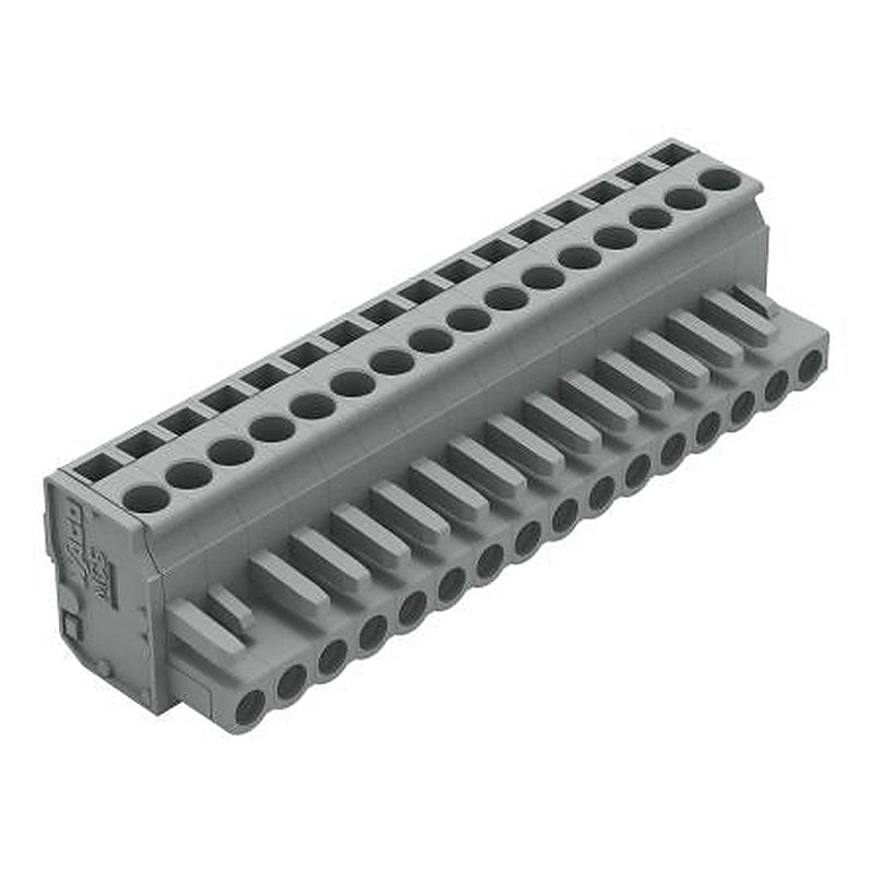 WAGO 232 Series Pluggable Connector Female Cage Clamp, 16-Pole, 14A, 16-Way
