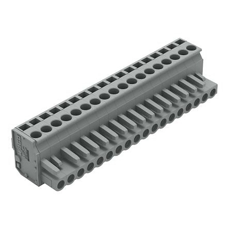 WAGO 232 Series Snap-in Connector Female Cage Clamp, 18-Pole, 14A, 18-Way