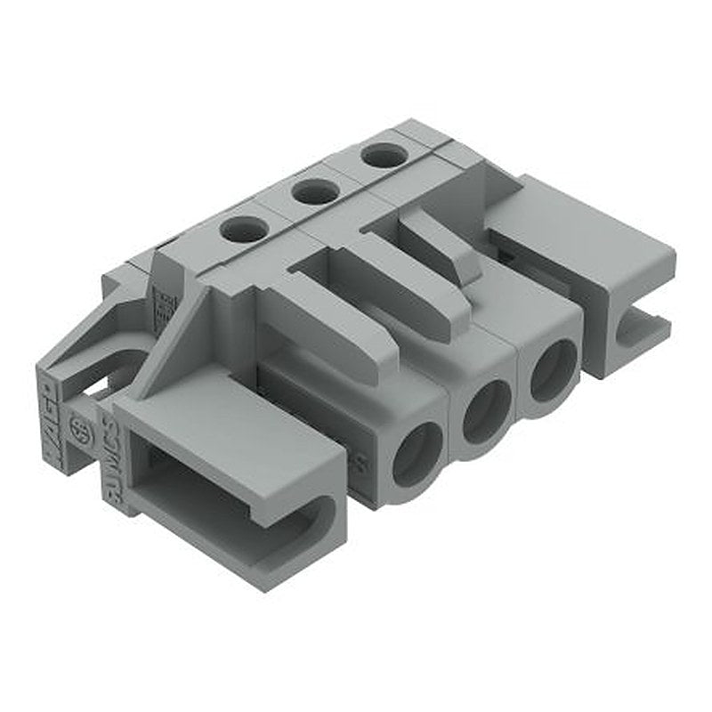 WAGO 232 Series Angled PCB PCB Header, 3-Contact, 1 Row, 5 mm Pitch Pin