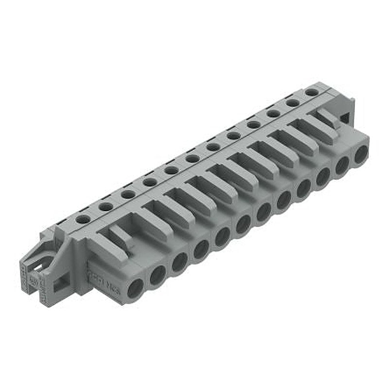 WAGO 232 Series Angled PCB PCB Header, 12-Contact, 1 Row, 5 mm Pitch Solder Pin
