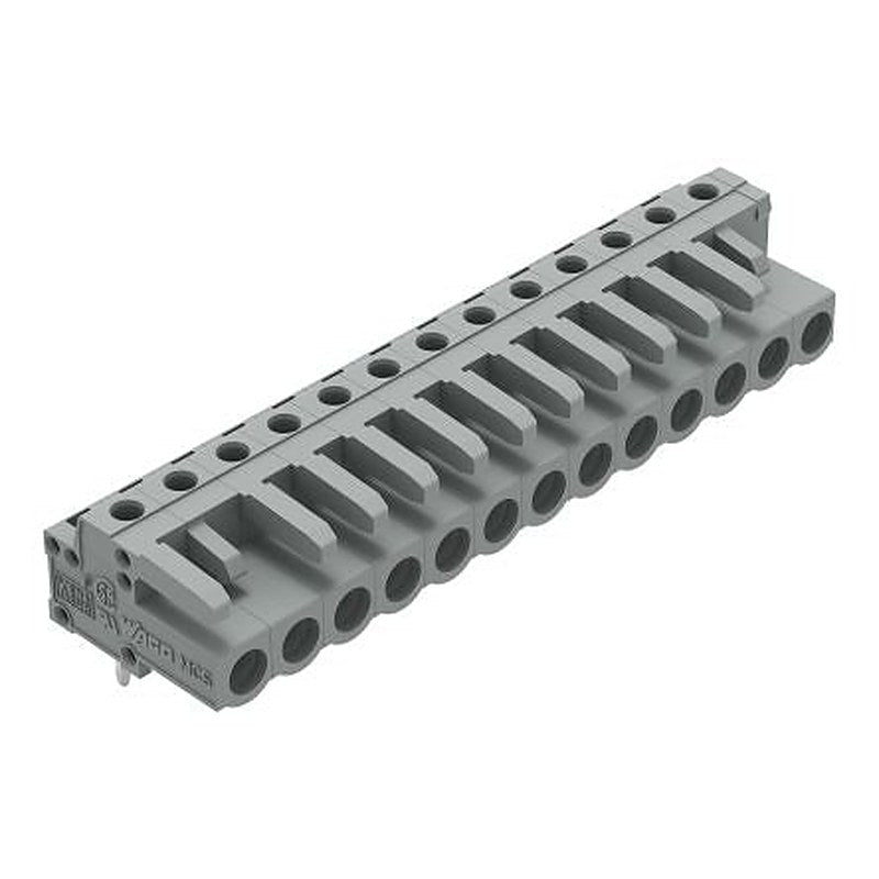 WAGO 232 Series Angled PCB PCB Header, 13-Contact, 1 Row, 5 mm Pitch PCB