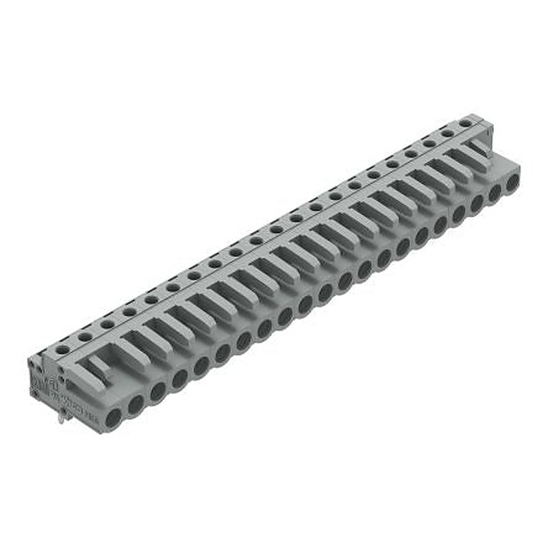 WAGO 232 Series Angled PCB PCB Header, 21-Contact, 1 Row, 5 mm Pitch Solder Pin