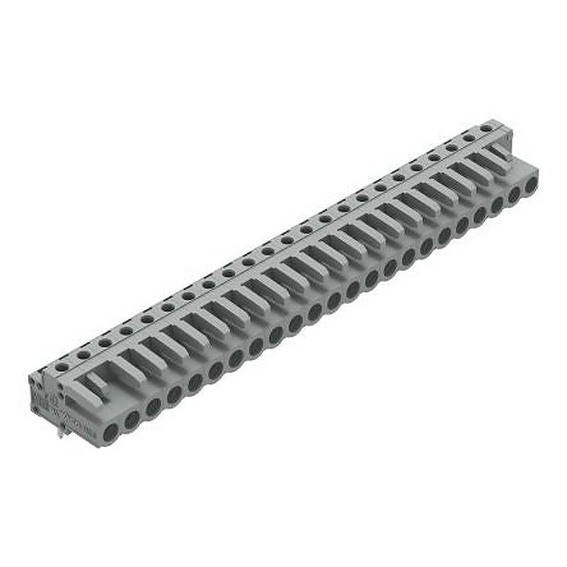 WAGO 232 Series Angled PCB PCB Header, 23-Contact, 1 Row, 5 mm Pitch Solder