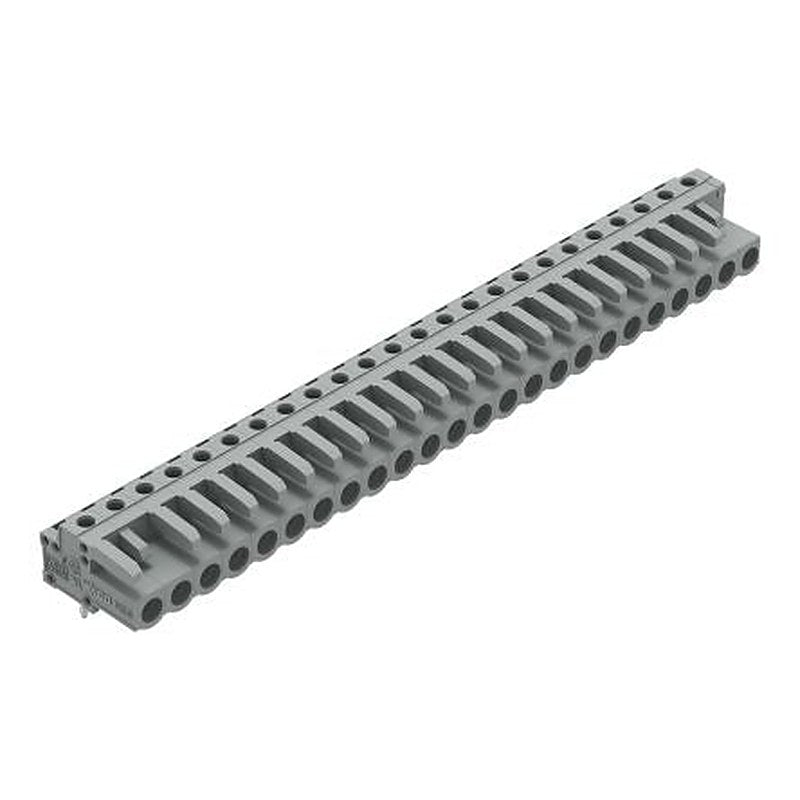 WAGO 232 Series Angled PCB PCB Header, 24-Contact, 1 Row, 5 mm Pitch Solder Pin