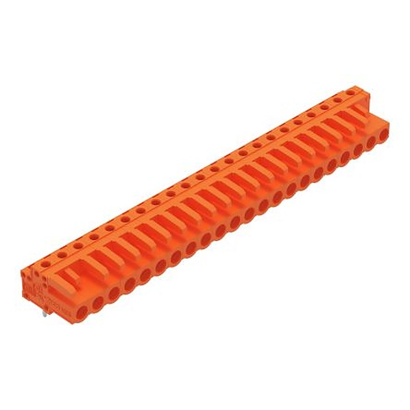 WAGO 232 Series Angled PCB PCB Header, 22-Contact, 1 Row, 5.08 mm Pitch Solder