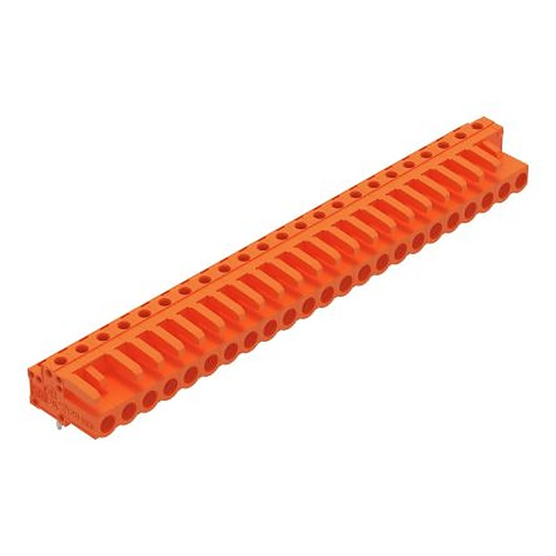 WAGO 232 Series Angled PCB PCB Header, 23-Contact, 1 Row, 5.08 mm Pitch Solder