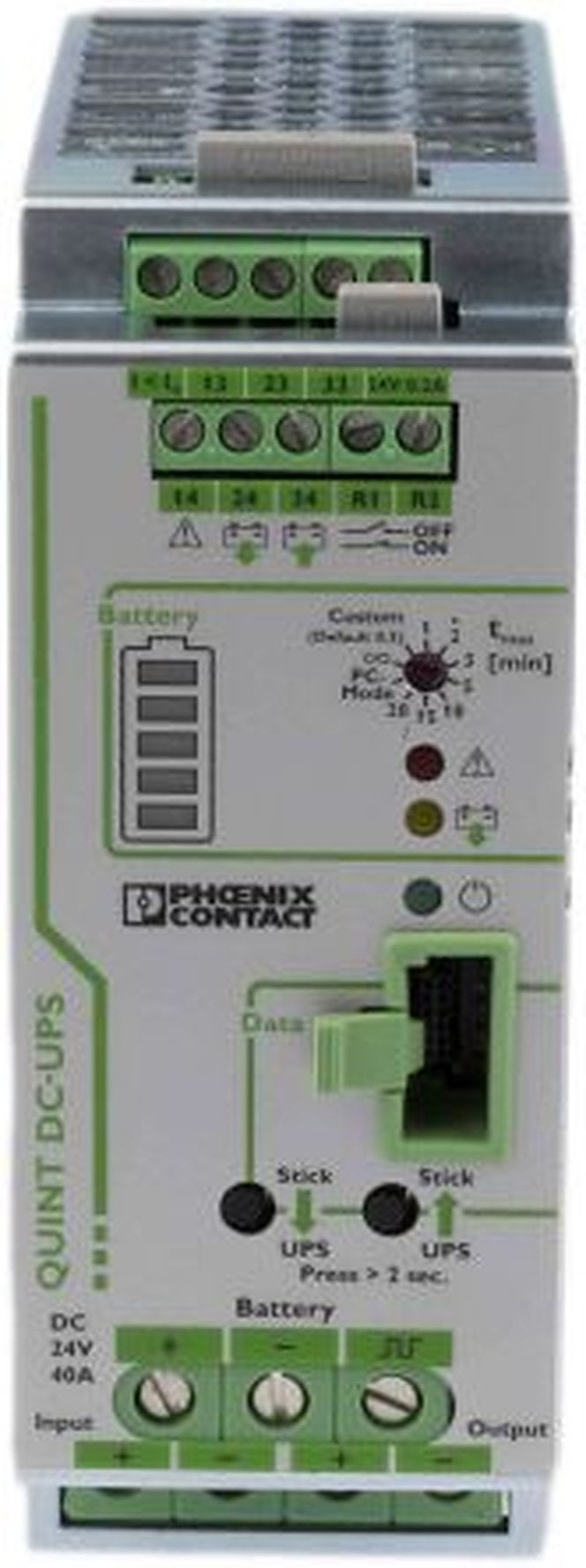 Phoenix Contact 24V dc Input DIN Rail Uninterruptible power supply, QUINT-UPS 960 W QUINT UPS