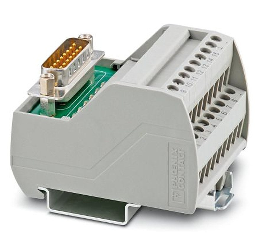 Phoenix Contact 15-Contact Male Interface Module, D-Sub Connector, DIN Rail, 2.5A