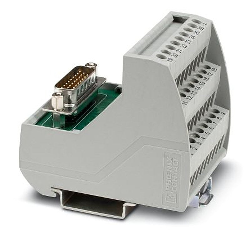 Phoenix Contact VIP-3/SC/HD26SUB/M Series 26-Contact Male Interface Module, D-Sub Connector, Rail, 1A