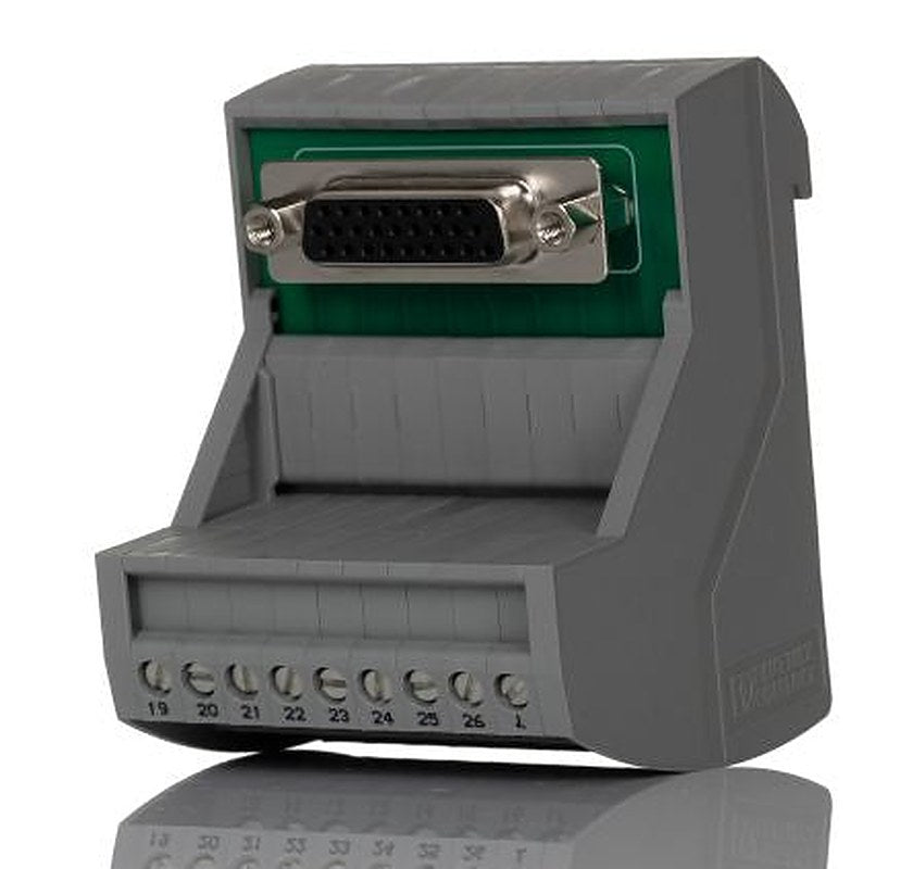 Phoenix Contact VIP-3 Series 26-Contact Female Interface Module, D-Sub Connector, DIN Rail, 1A