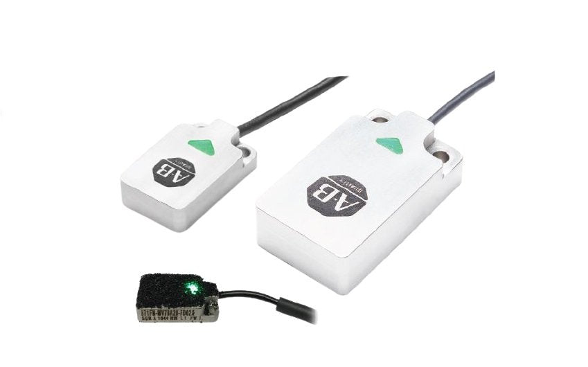 The Allen Bradley sensors are designed to sense the presence of ferrous and nonferrous metal objects without touching them at equal sensing range. The 871FM is offered in general purpose and rugged welding versions with sensing ranges up to 10 mm. Dimensions 20 x 32 x 8 mm Nominal sensing distance 7 mm Shielded Connector type PVC pigtail, DC micro QD, 4-pin