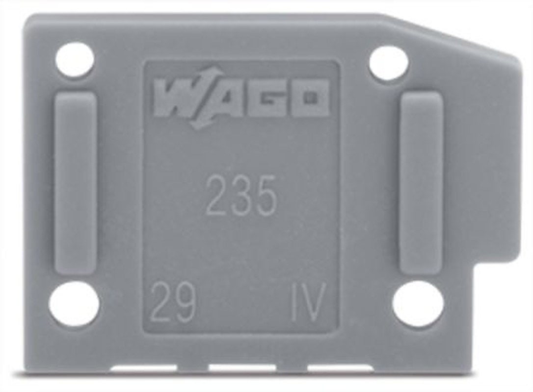 WAGO 235 Series End Plate for Use with Rail Mount Terminal Blocks