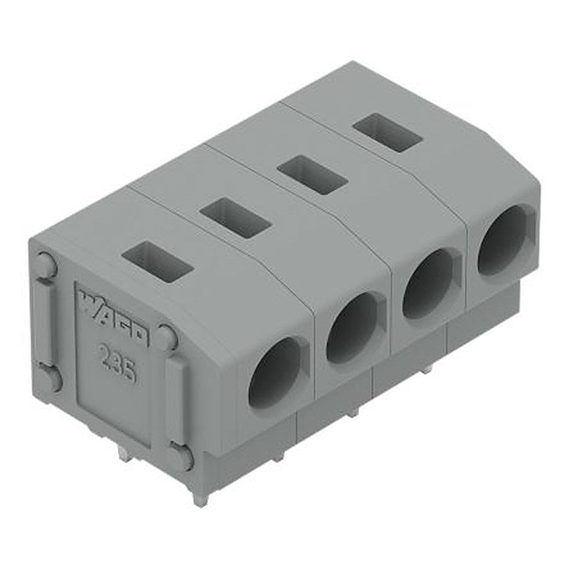 WAGO 235 Series PCB Terminal Block, 4-Contact, 5.08 mm Pitch, Through Hole, 1 Row