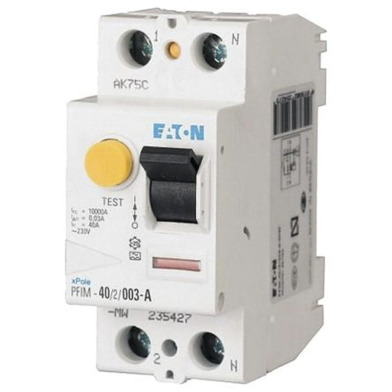 Eaton Residual Current Device, 25A, 2-Pole, 300 mA, Type AC, 10 kA 230V, 400 V