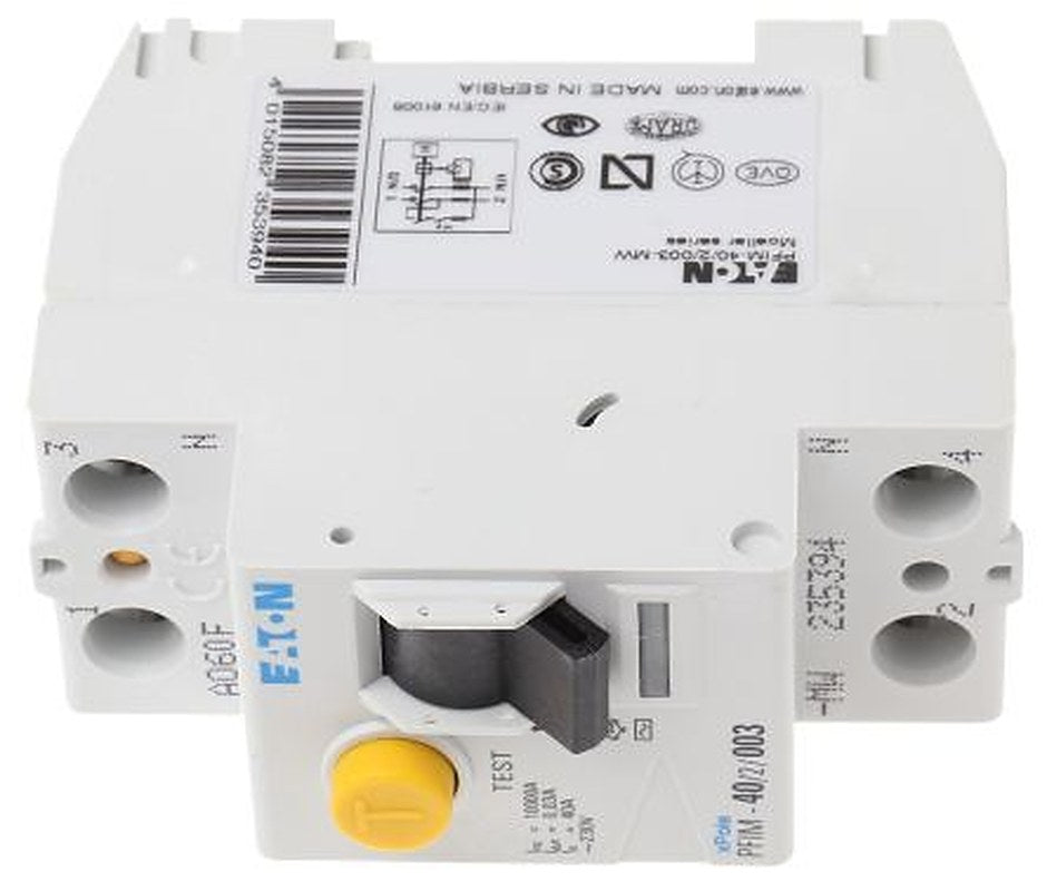 Eaton Xboard Series Residual Current Circuit Breaker, 40A, 1-Pole, 30 mA, Type AC, 500 A 230V ac
