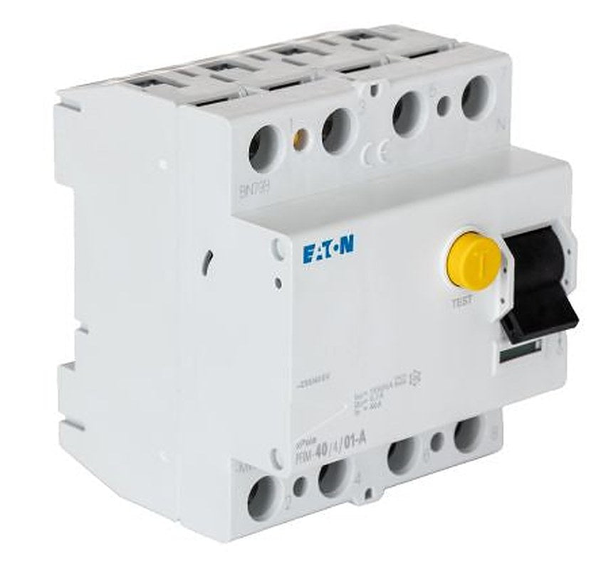 Eaton PFIM Series Residual Current Circuit Breaker, 40A, 4-Pole, 100 mA, Type A, 10 kA 230V, 400 V