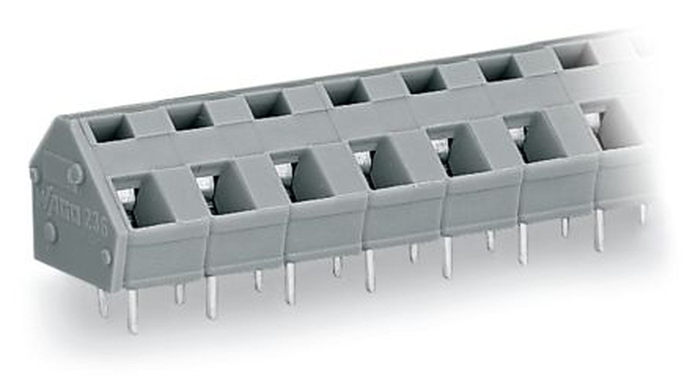 WAGO 236 Series PCB Terminal Block, 4-Contact, 7.62 mm Pitch, Through Hole, 1 Row