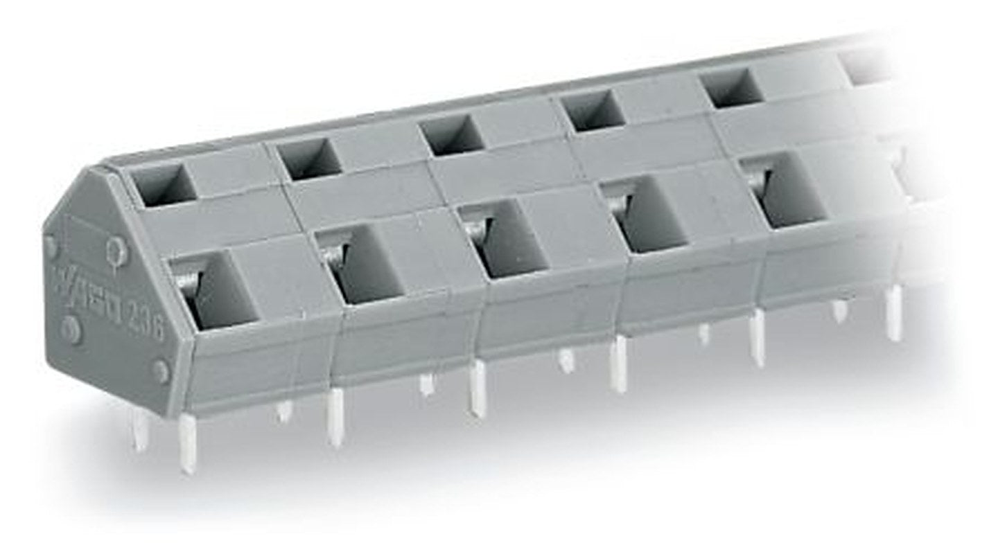 WAGO 236 Series PCB Terminal Block, 2-Contact, 10.16 mm Pitch, Through Hole, 1 Row
