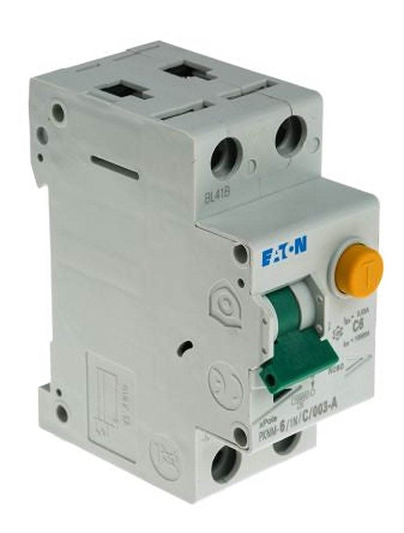 Eaton PKNM Series Residual Current Device, 6A, 2-Pole, 30 mA, Type C, 10 kA 230V ac