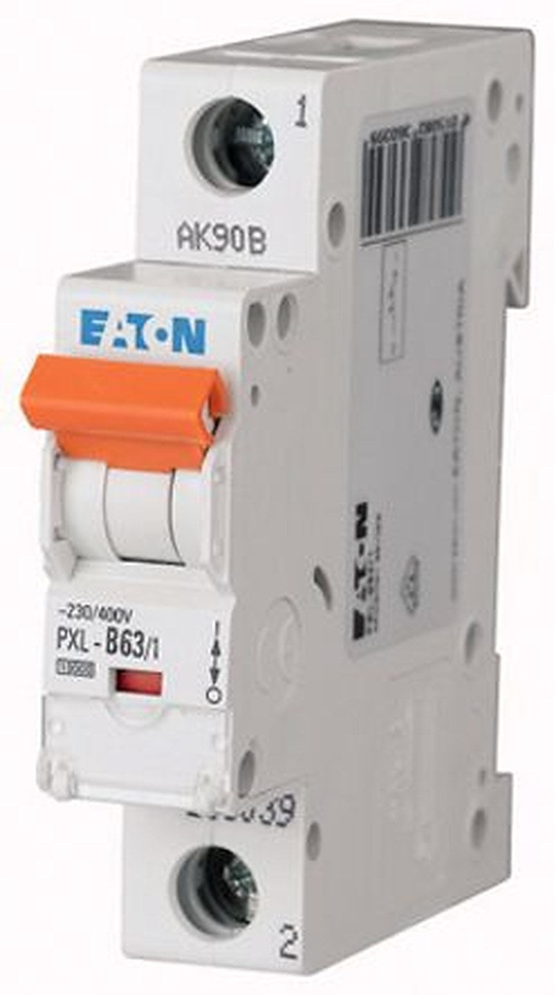 Eaton xPole PXL Miniature Circuit Breaker, 1-Pole, 63A, Type B, 400V ac AC, 48 V dc DC, 10 kA Breaking Capacity